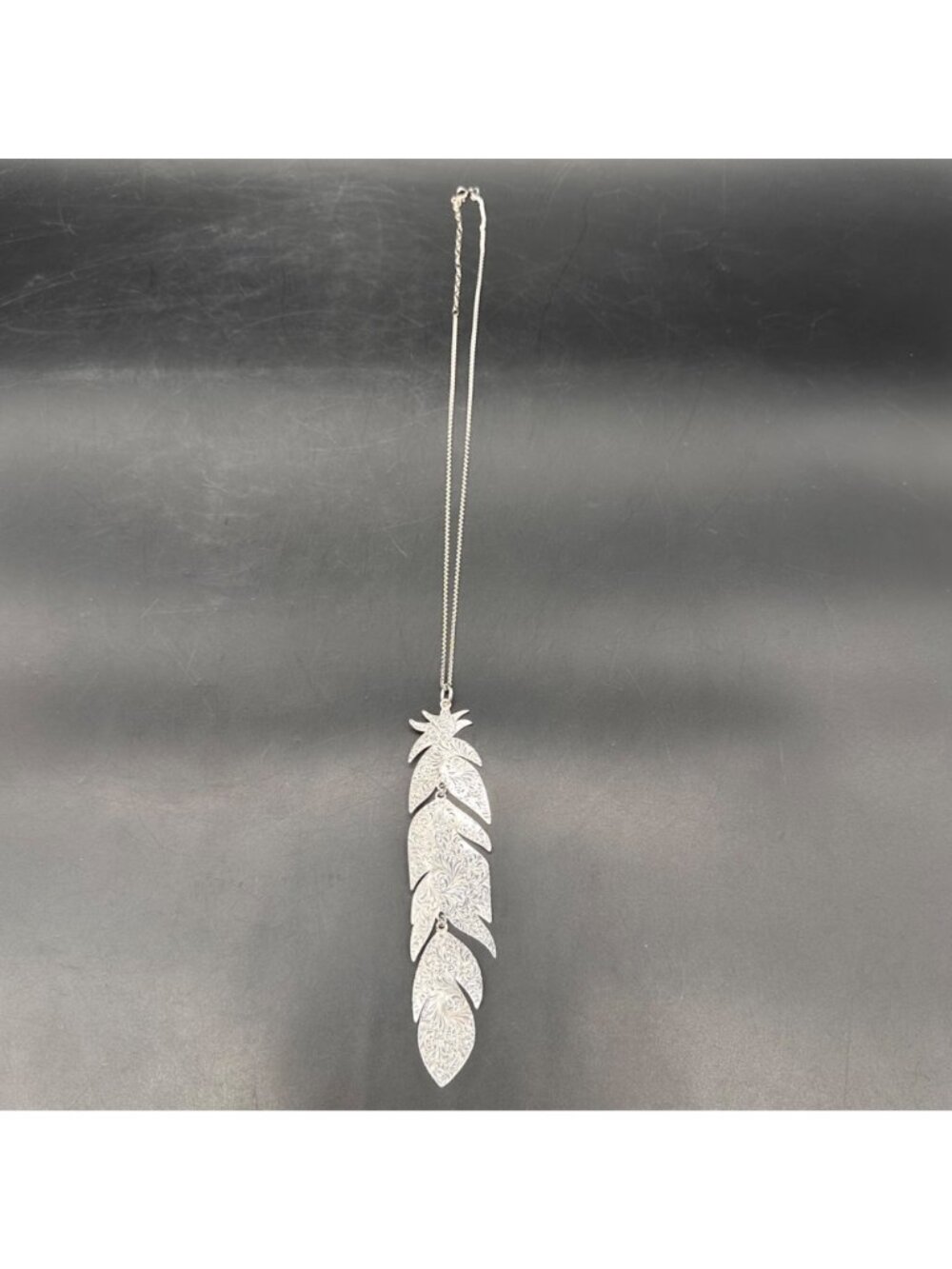 Montana Silversmiths Plume Feather Pendant Necklace Western Festival Statement - Picture 4 of 10